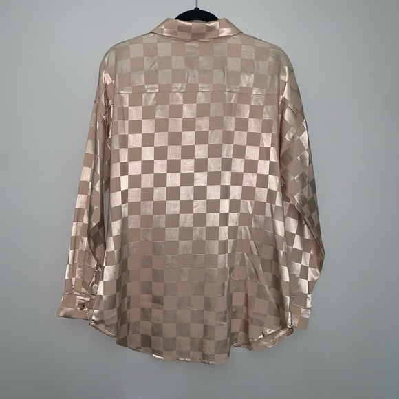 Stitch and Feather Checkered Button Down - Picture 4 of 4